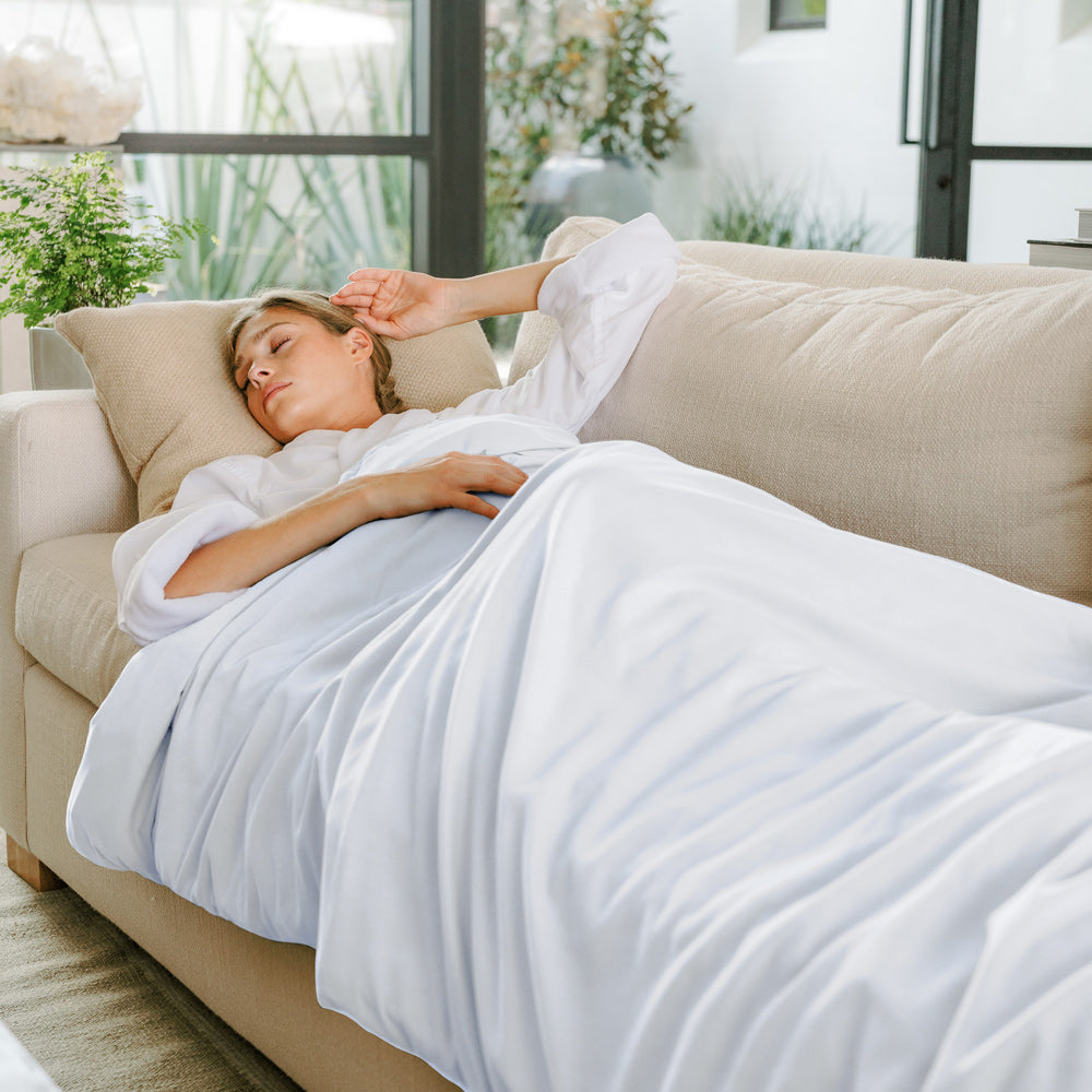 White weighted blanket cover sale